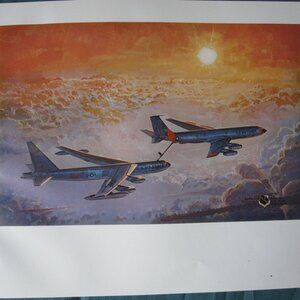 Keith Farris Aviation 9" x 11" Bookplate Print - KC-135 refueling B-52